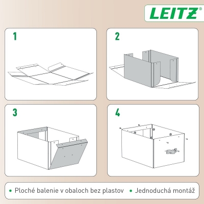 Set 2 bucati cutie de depozitare cu capac Leitz Puro mica 7L